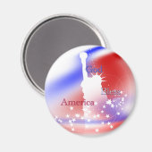 Gott segne Amerika Freiheit Magnet (Vorderseite/Rückseite)