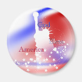 Gott segne Amerika Freiheit Magnet (Vorne)