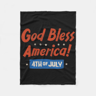 Gott segne Amerika Frohes 4. Juli Patriotisches US Fleecedecke