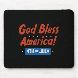 Gott segne Amerika Frohes 4. Juli Patriotisches US Mousepad