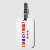 Gott segne Amerika Gepäckanhänger (Vorderseite Vertikal)