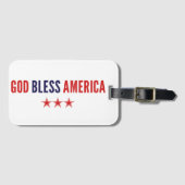 Gott segne Amerika Gepäckanhänger (Vorderseite (Horizontal))