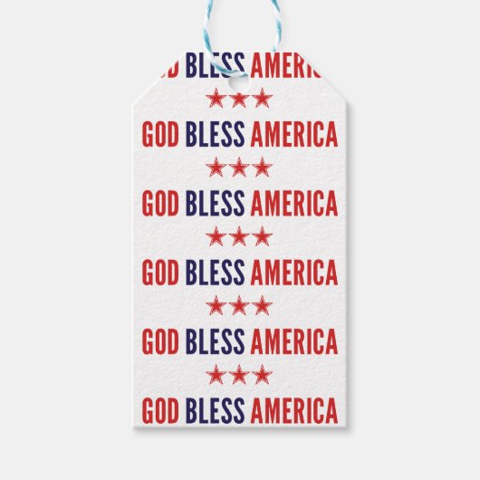 Gott segne Amerika Geschenkanhänger (Vorderseite)