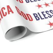Gott segne Amerika Geschenkpapier (Rolleneckpunkt)