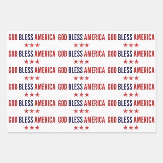 Gott segne Amerika Geschenkpapier Set (Vorderseite 2)