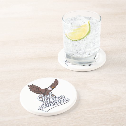 Gott segne Amerika Getränkeuntersetzer (Seite)
