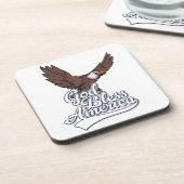 Gott segne Amerika Getränkeuntersetzer (Linke Seite)