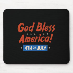 Gott segne Amerika glücklich 4. Juli Patriotische  Mousepad