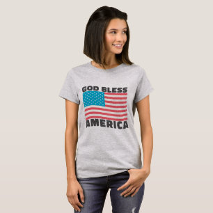 Gott segne Amerika, Groovy Vintage USA-Flagge T-Shirt
