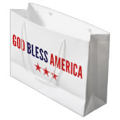 Gott segne Amerika Große Geschenktüte (Vorderseite Schrägansicht)