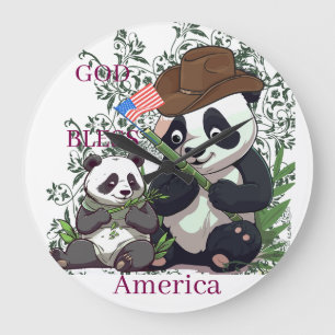 GOTT SEGNE Amerika Große Wanduhr