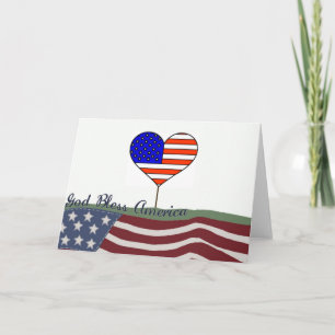 Gott segne Amerika Grußkarte Karte