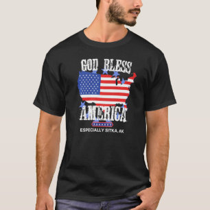 Gott segne Amerika, insbesondere Sitka AK US-Staat T-Shirt