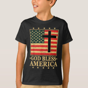 Gott segne Amerika Jesus Christliches Kreuz Gott B T-Shirt