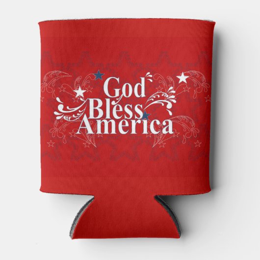 Gott segne Amerika kann kühlen Dosenkühler (Vorderseite)