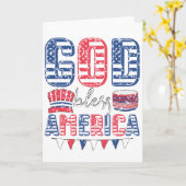 Gott segne Amerika Karte (Gelbe Blume)