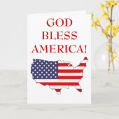 Gott segne Amerika Karte (Gelbe Blume)