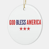 Gott segne Amerika Keramik Ornament (Links)