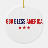 Gott segne Amerika Keramik Ornament (Hinten)