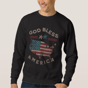 Gott segne Amerika Klassisches Crewneck Sweatshirt