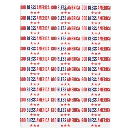 Gott segne Amerika Klemmbrett (Rückseite)