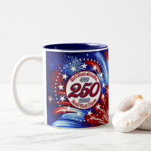 Gott segne Amerika Land, das ich liebe Grafik Weiß Zweifarbige Tasse