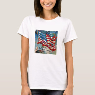 Gott segne Amerika Land, das ich liebe Patriotisch T-Shirt