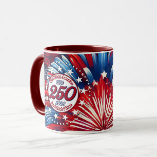 Gott segne Amerika Land, das ich liebe Rot Weiß Bl Tasse