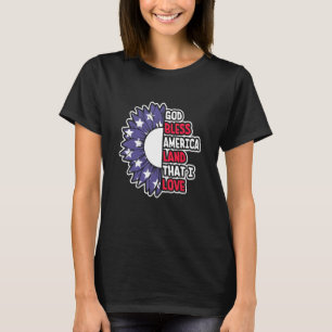 Gott segne Amerika Land, dass ich Liebe 4. Juli US T-Shirt