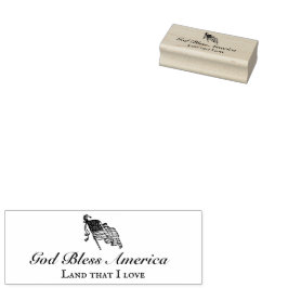 Gott segne Amerika Land, dass ich Liebe Gummistempel