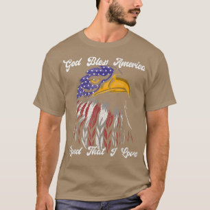 Gott segne Amerika Land, dass ich Liebe US-Fahne F T-Shirt