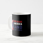 Gott segne Amerika Land, dass ich Liebe USA Americ Kaffeetasse (Vorderseite Links)