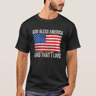 Gott segne Amerika Land, dass ich Patriotik Ameri T-Shirt