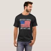 Gott segne Amerika Land, dass ich Patriotik Ameri T-Shirt (Vorne ganz)