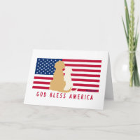 Gott segne Amerika leere Karten