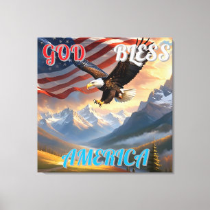 GOTT SEGNE AMERIKA LEINWANDDRUCK