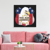 Gott segne Amerika Leinwanddruck (Insitu (Wohnzimmer))