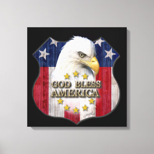 Gott segne Amerika Leinwanddruck
