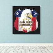 Gott segne Amerika Leinwanddruck (Insitu (Holzboden))