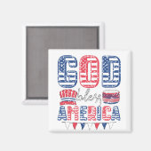 Gott segne Amerika Magnet (Vorderseite/Rückseite)