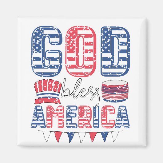 Gott segne Amerika Magnet (Vorne)