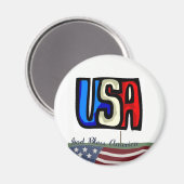 Gott segne Amerika Magnet (Vorderseite/Rückseite)