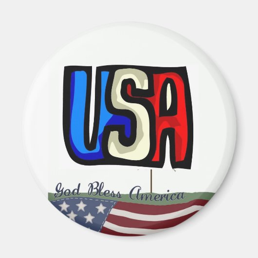 Gott segne Amerika Magnet (Vorne)