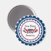 Gott segne Amerika Magnet (Vorderseite/Rückseite)