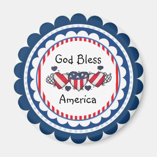 Gott segne Amerika Magnet (Vorne)