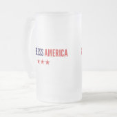 Gott segne Amerika Mattglas Bierglas (Vorderseite Links)