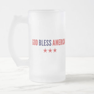 Gott segne Amerika Mattglas Bierglas