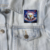 Gott segne Amerika, mein Zuhause, Brown Eagle Feue Button (Beispiel)