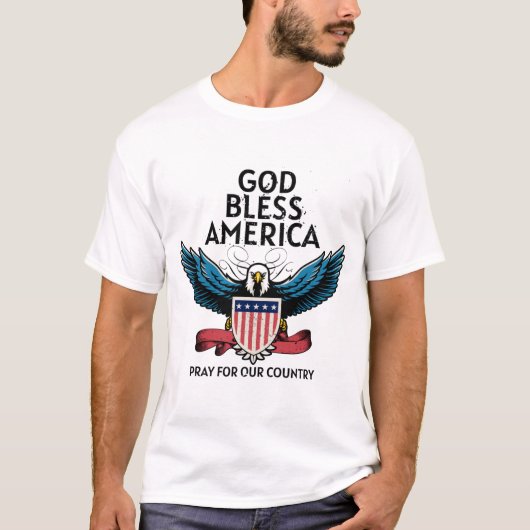 Gott segne Amerika Mens T-Shirt (Vorderseite)