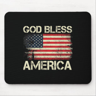 Gott segne Amerika mit dem Gedenktag der amerikani Mousepad